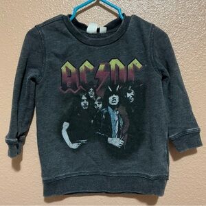 AC/DC Kids Charcoal Sweatshirt with Graphic Print
